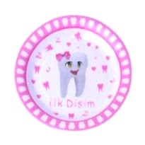  İlk Dişim Tabak Pembe