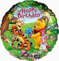 18 İnç Winnie The Pooh Happy Birthday Anagram Folyo Balon