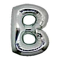 40 İnc Folyo Harf B Gümüş