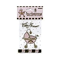 Baby Joy Pink Davetiye (6 Adet)