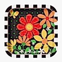 Flower Burst 23 Cm Kağıt Tabak (8 Adet)