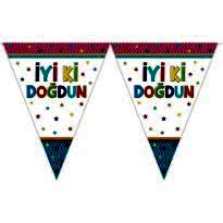 Funstar İyiki Doğdun Bayrak Set 3.20m ( 1 Ad )