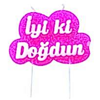 İyiki Doğdun Mum Pembe