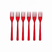 Kırmızı Pastel Çatal ( 25 Ad )