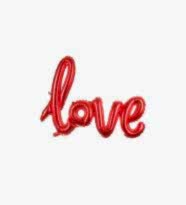 Love Yazı Kırmızı Folyo Balon