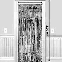 Metalize Saçak Perde Gümüş