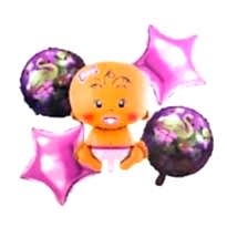 Pembe Emzikli Bebek Folyo Balon