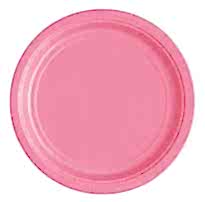 Pembe Pastel Renk 23 Cm Kağıt Tabak (8 Adet)