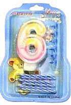 Rakam Mum Alternatif 6 Yaş Mavi