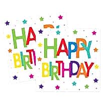 Superstar Birthday Baskılı Peçete 33x33 cm ( 16 Ad )