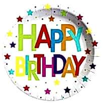 Superstar Bırthday Tabak 23 cm ( 8 Ad )